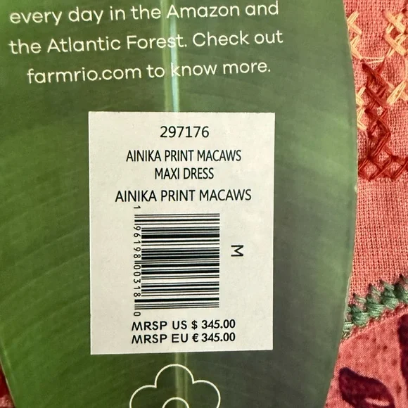 NWT Farm Rio Ainika Mccaws Print Maxi Dress Medium - Picture 2 of 8